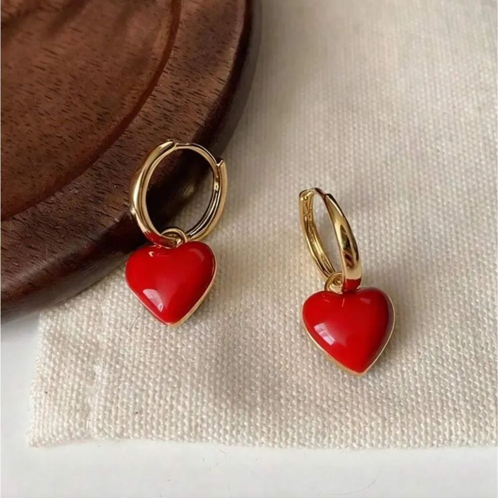 Heart Hoop Earrings #2247